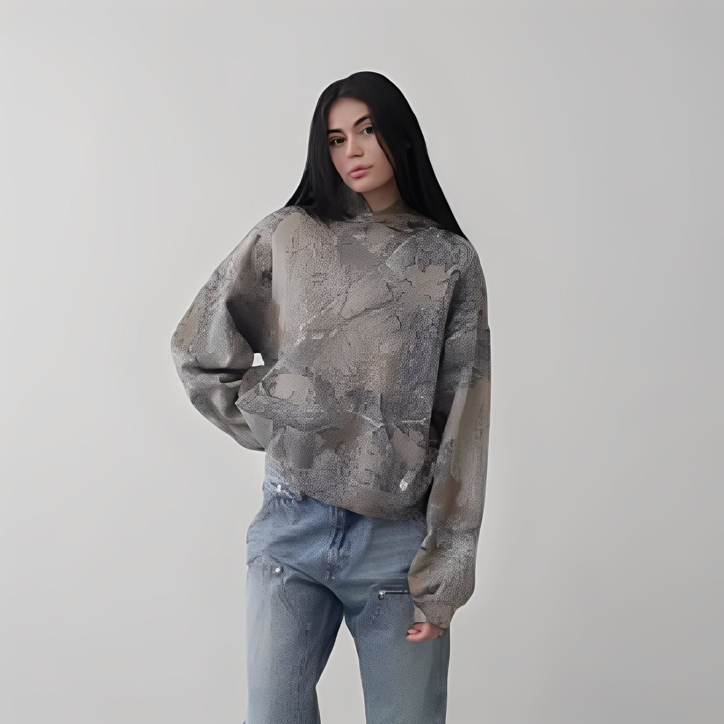 Anya - Bequemer Hoodie im Tarnlook