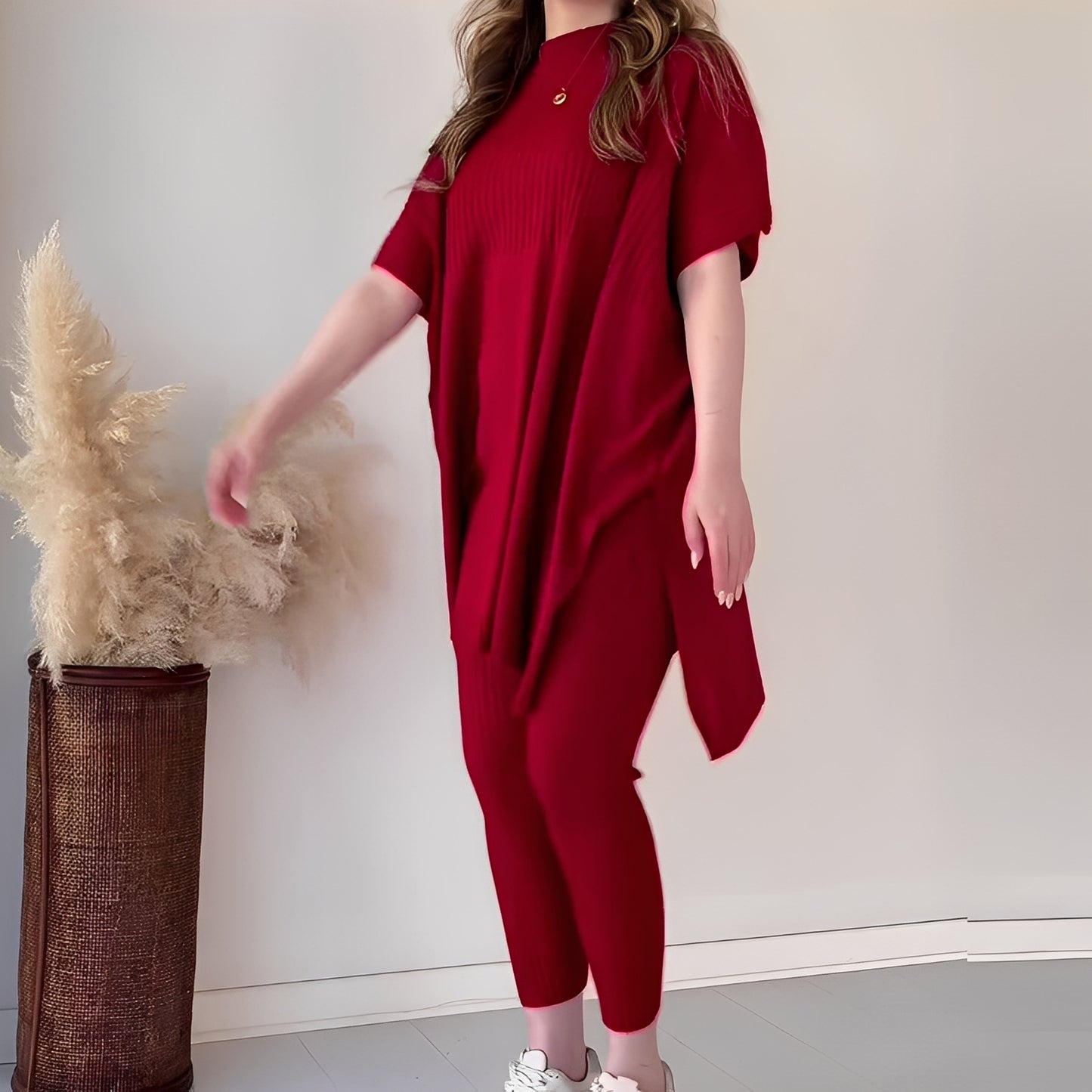 Roxanna - Lässiges, locker sitzendes zweiteiliges Strick-Set für Damen