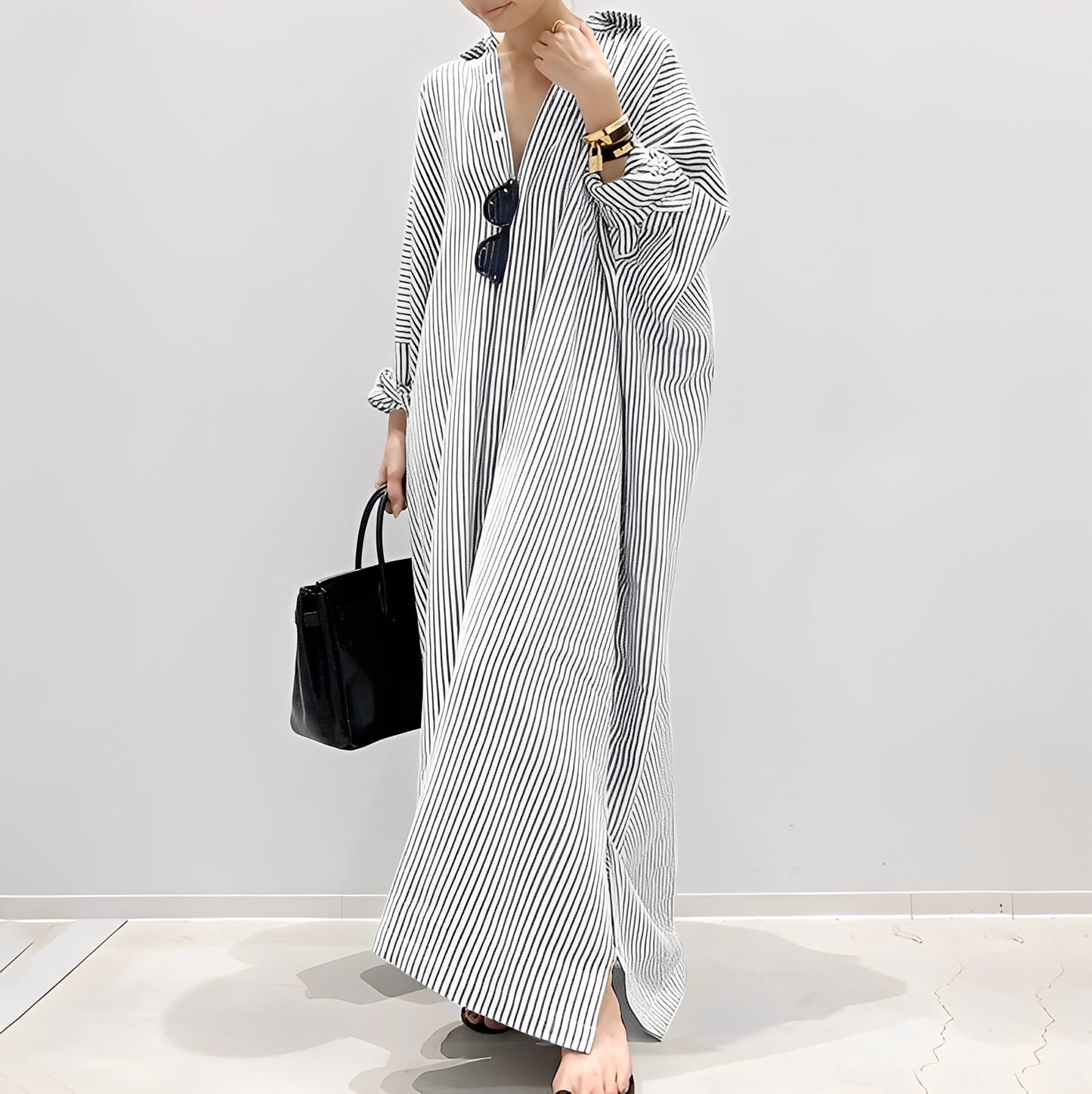 Davida - Lässiges gestreiftes Hemdkleid für Damen