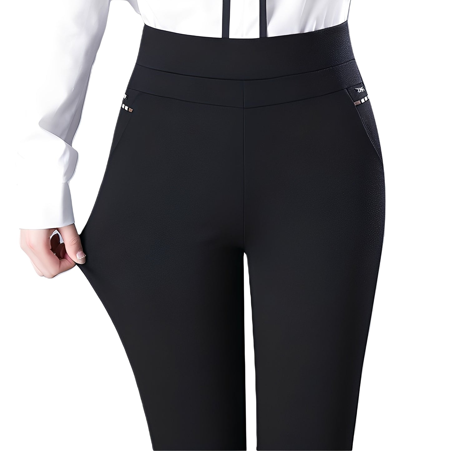 Wenda - Hoch taillierte Hose mit Gummizug für Damen
