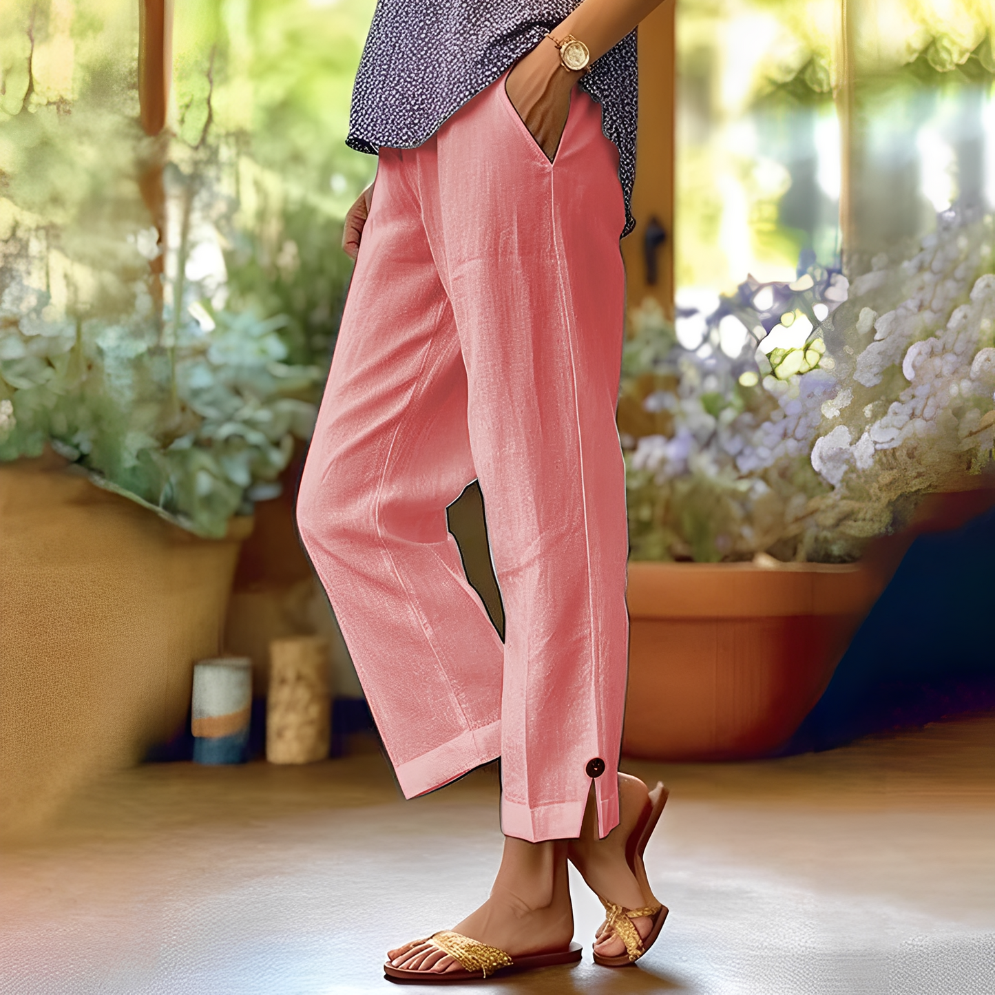 Kassia - Lässige Sommerhose aus Leinen für Damen