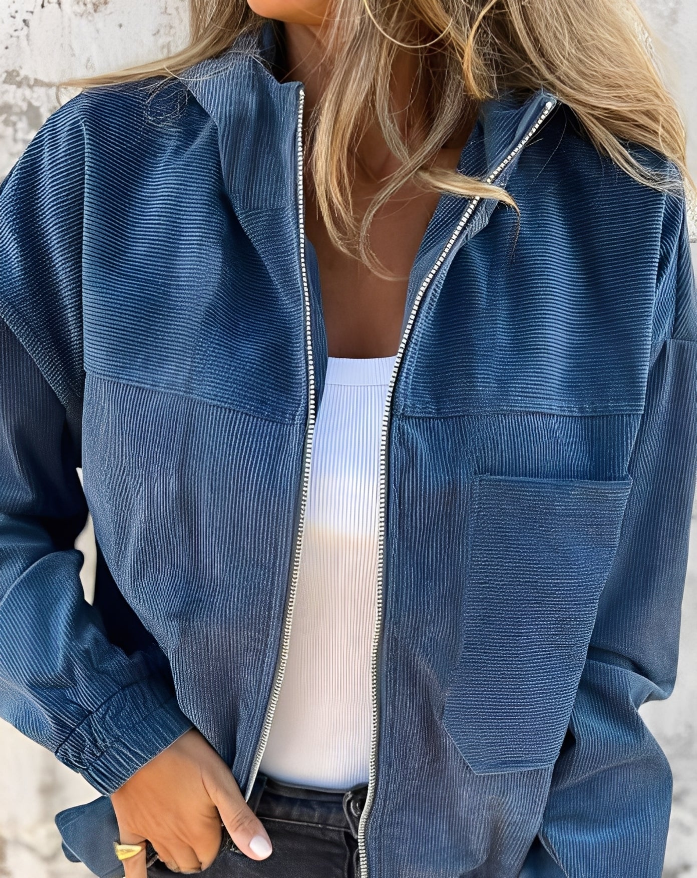 Gillian - Lässige Cordjacke mit Kapuze für Damen