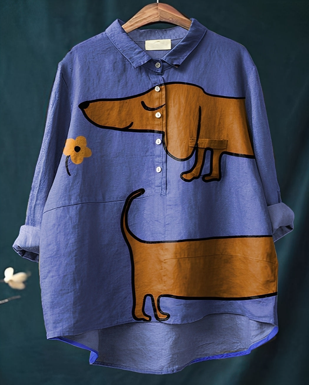 Eyden - Damenbluse mit langen Ärmeln und kreativem Design