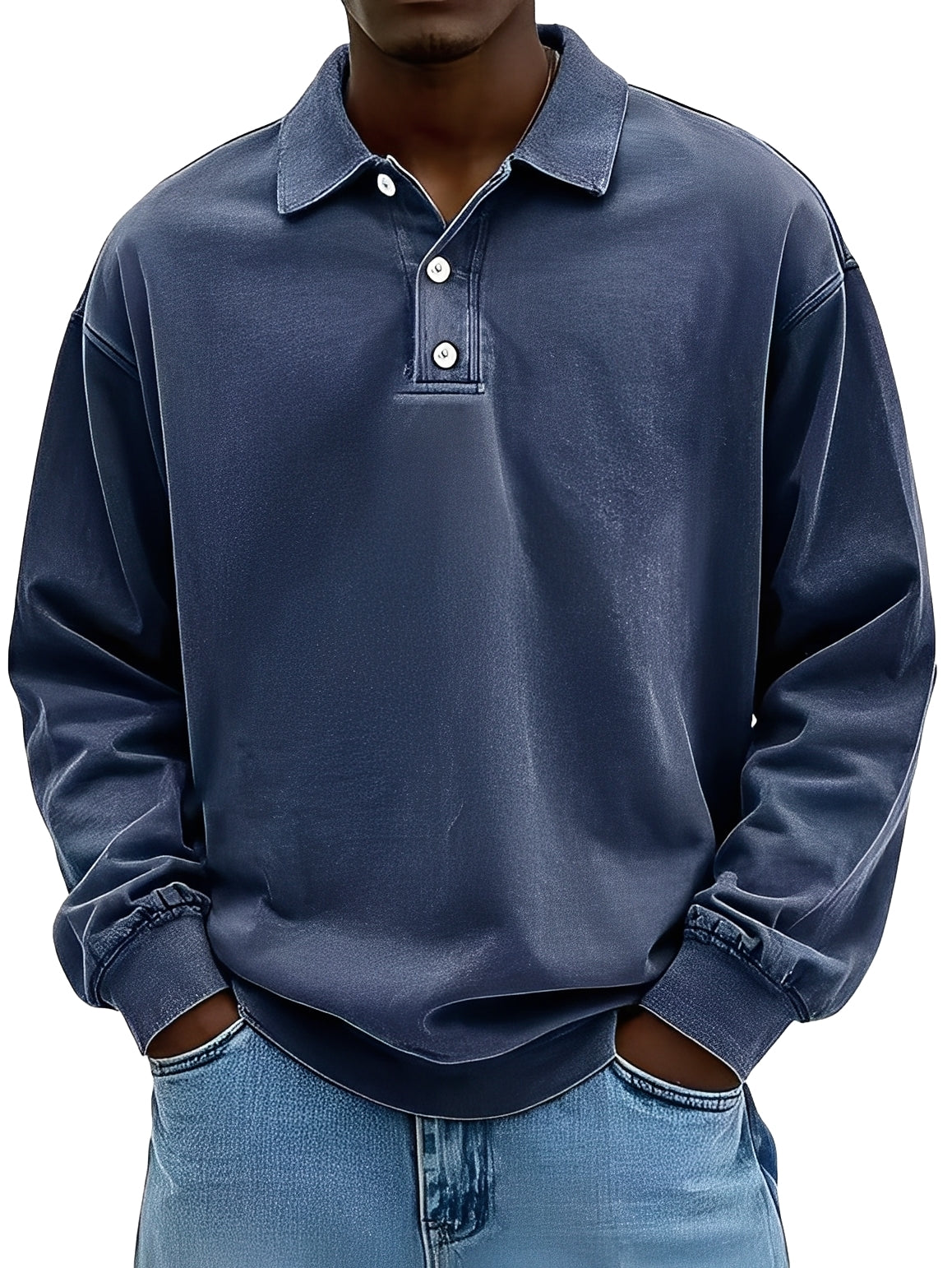Clayton - Klassisches Langarm-Poloshirt für Herren