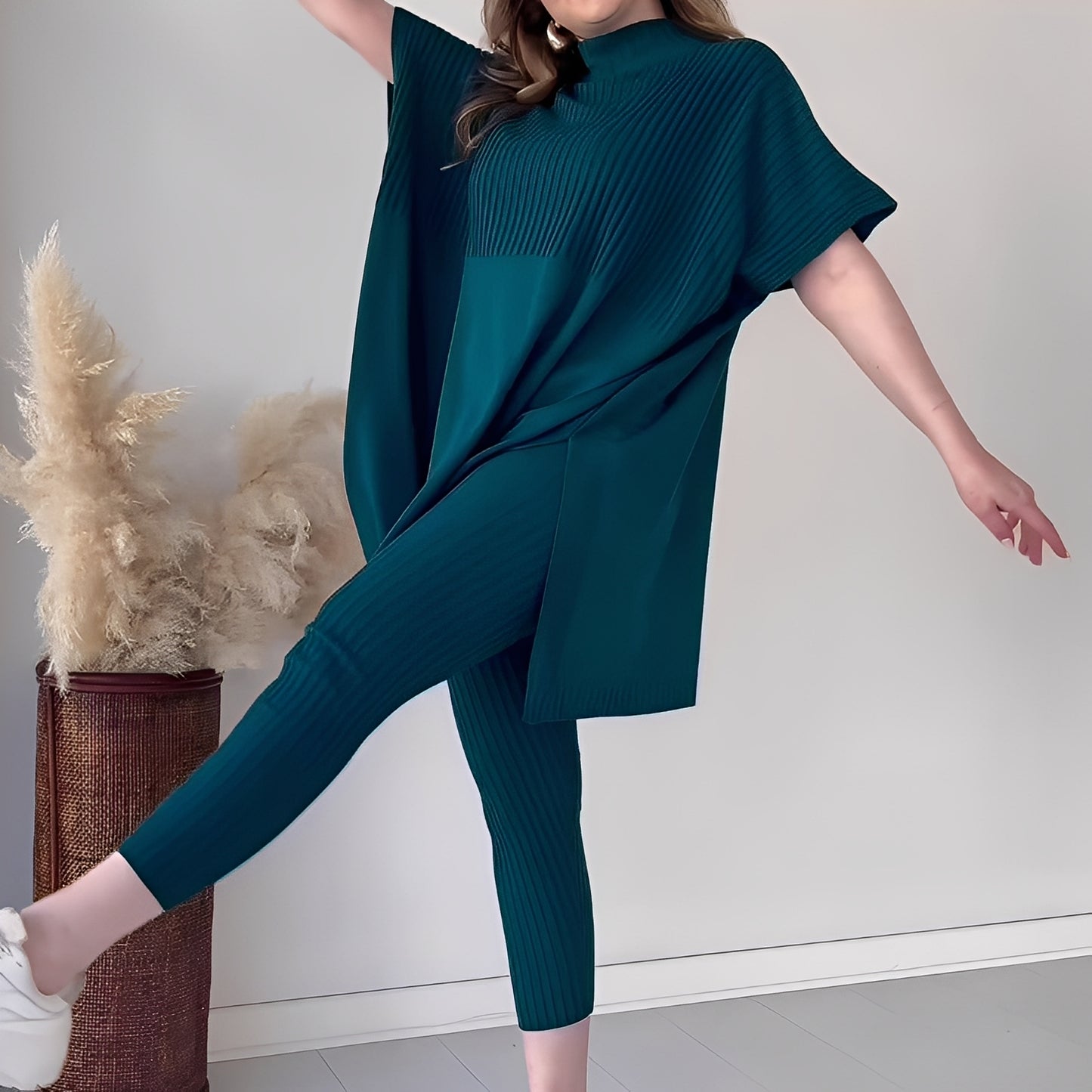 Roxanna - Lässiges, locker sitzendes zweiteiliges Strick-Set für Damen