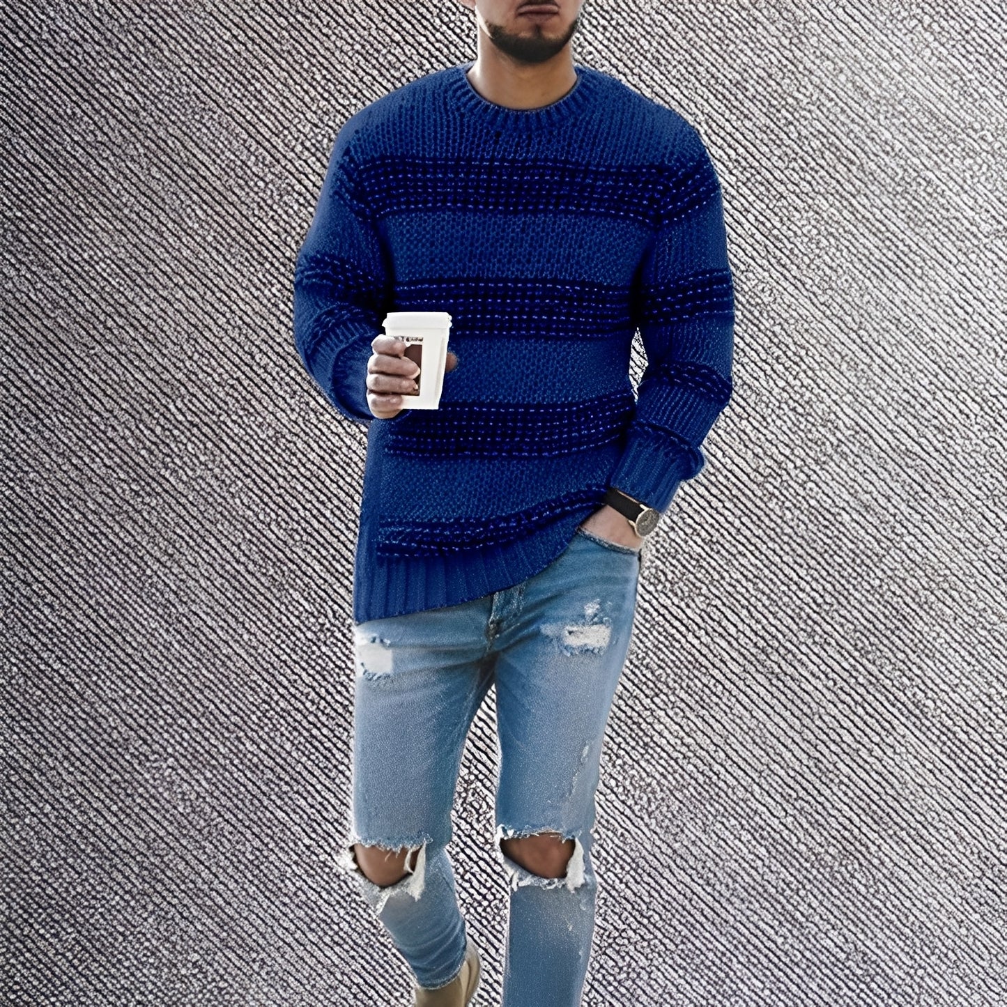 Deven - Gemütlicher Strickpullover für Herren