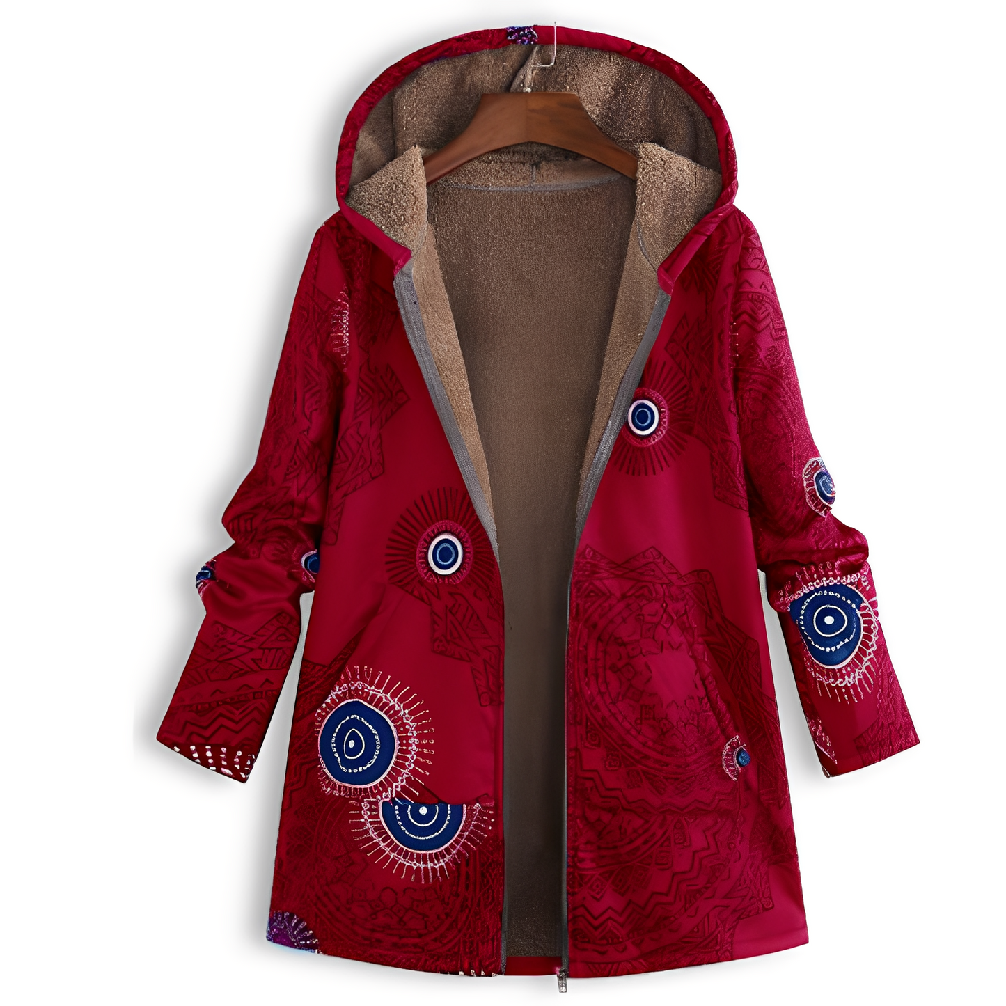 Olyvia - Vintage-Jacke mit Muster für Damen
