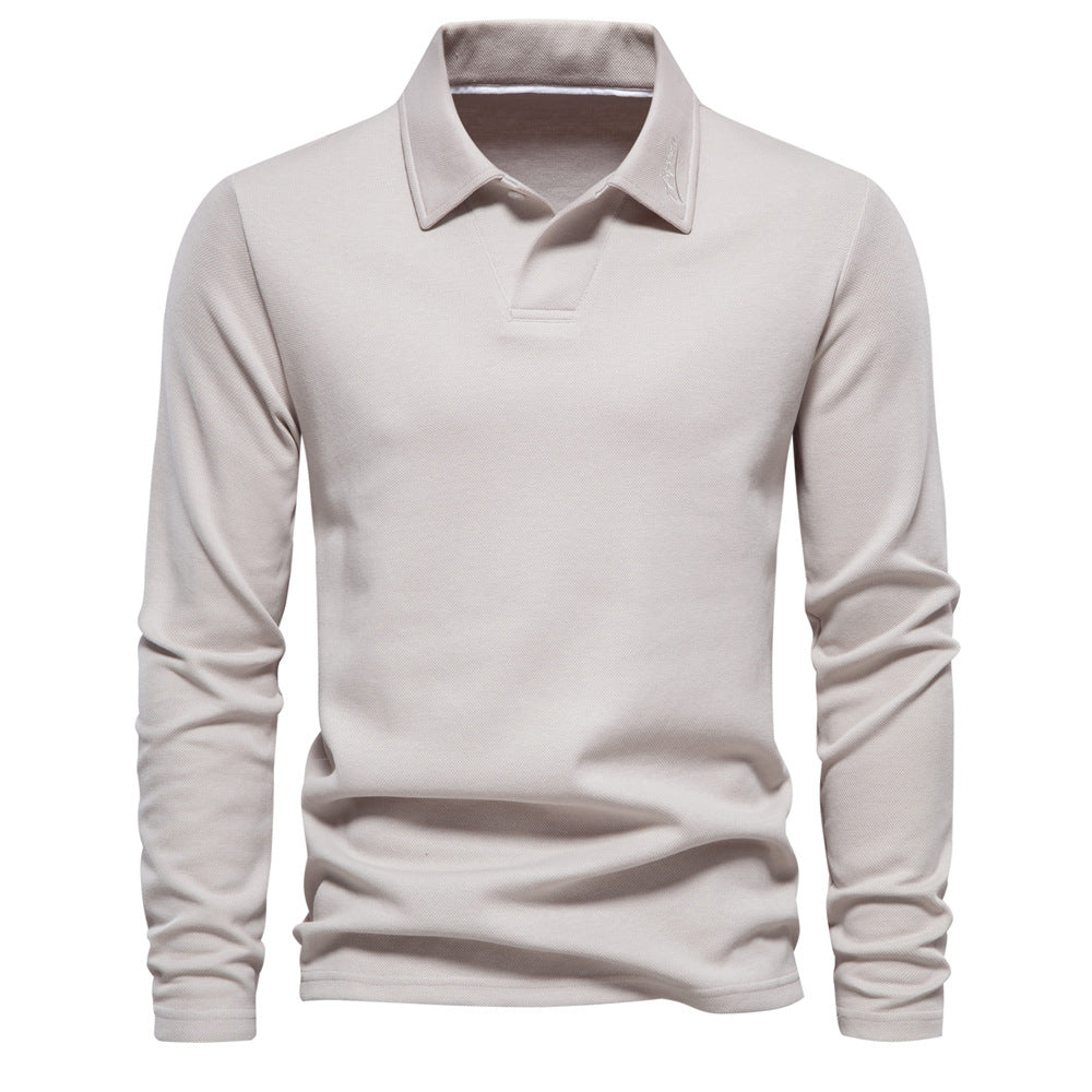 Elvin - Lässiges, formelles Langarm-Poloshirt für Herren
