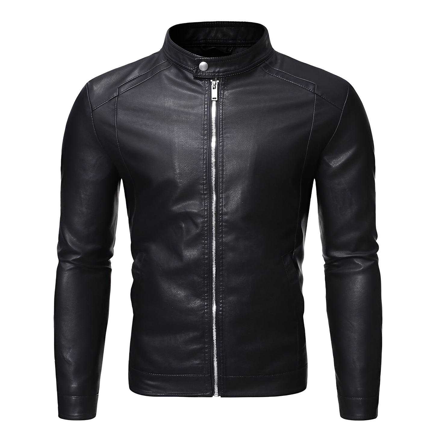 Theodore - Robuste, schmal geschnittene Lederjacke für Herren