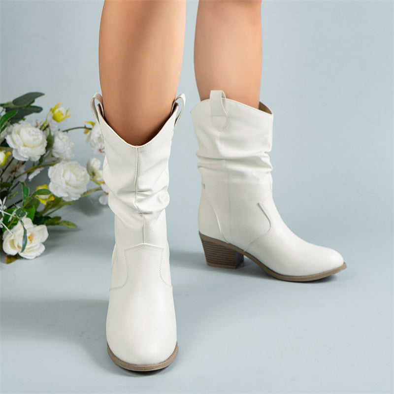 Mirabel - Klassische Cowboystiefel aus Leder für Damen