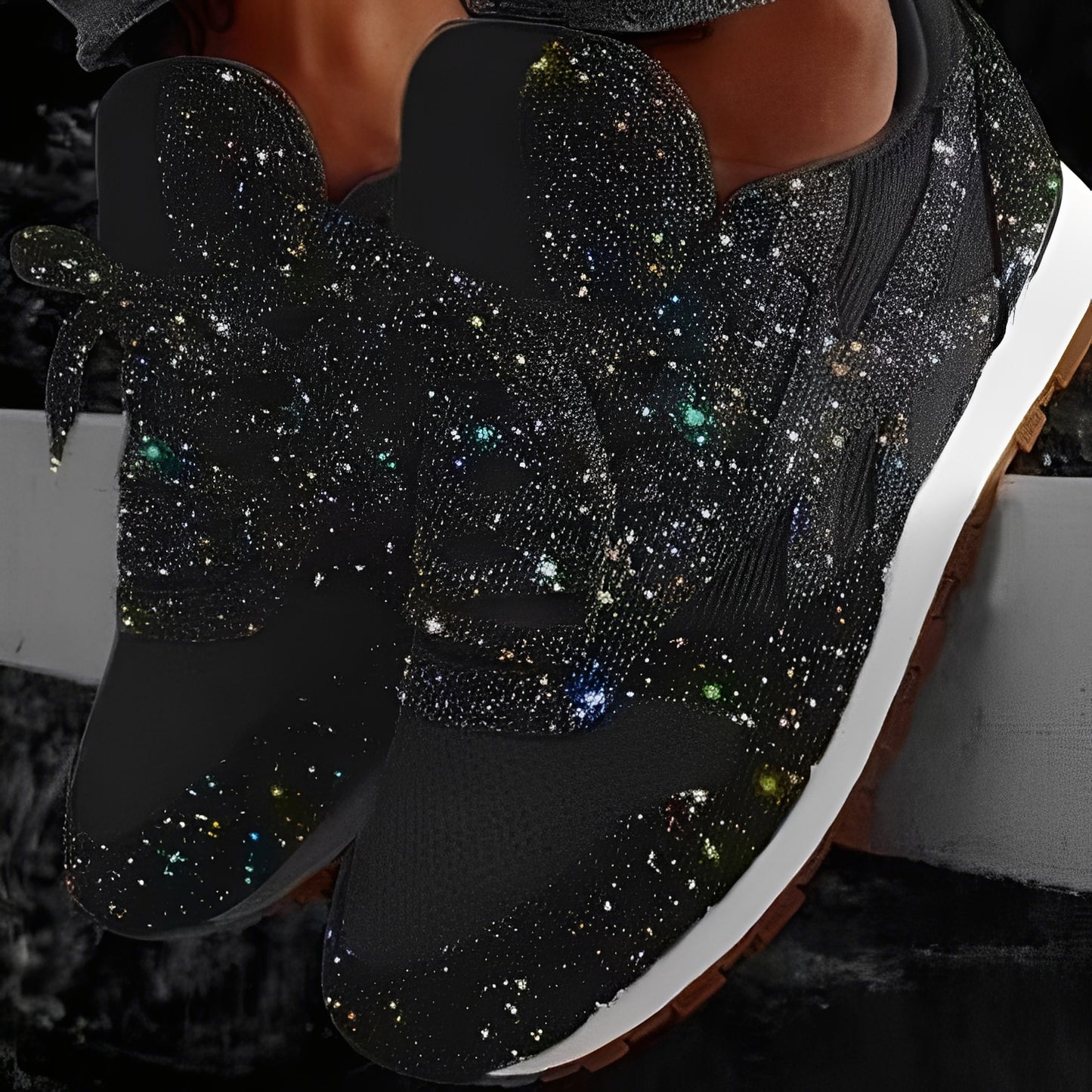 Kaycee - Glitzernde, lässige Muffin-Sneaker für Damen