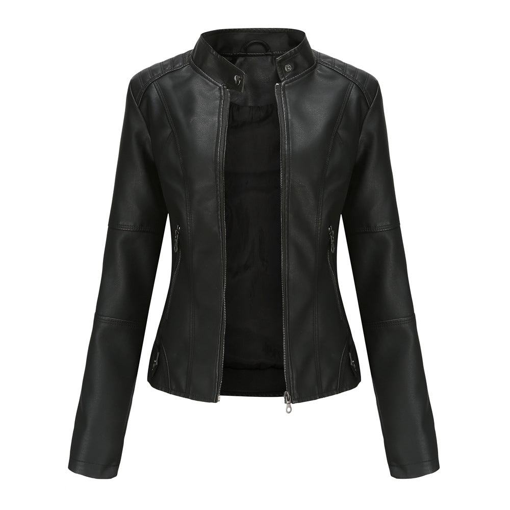 Martha - Stilvolle, schmal geschnittene Lederjacke für Damen