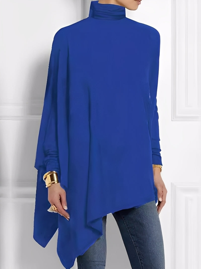 Kalysta - Stilvolles asymmetrisches Fleece-Oberteil für Damen