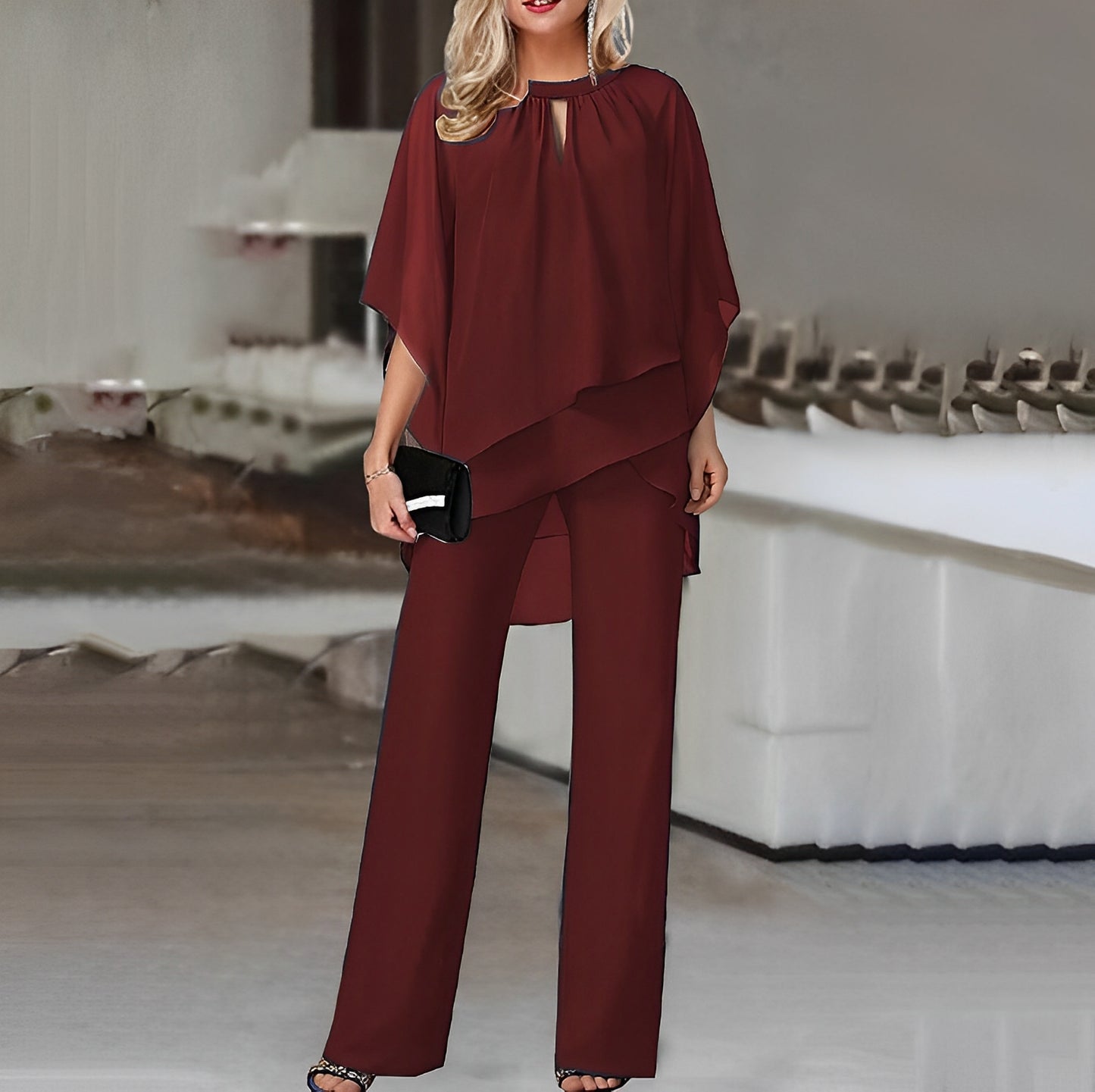 Sherlyn - Elegantes, schulterfreies, lockeres Set für Damen
