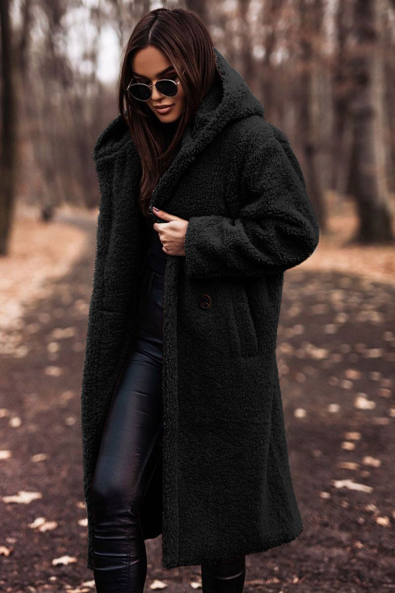 Yancy - Eleganter langer Plüschmantel für Damen