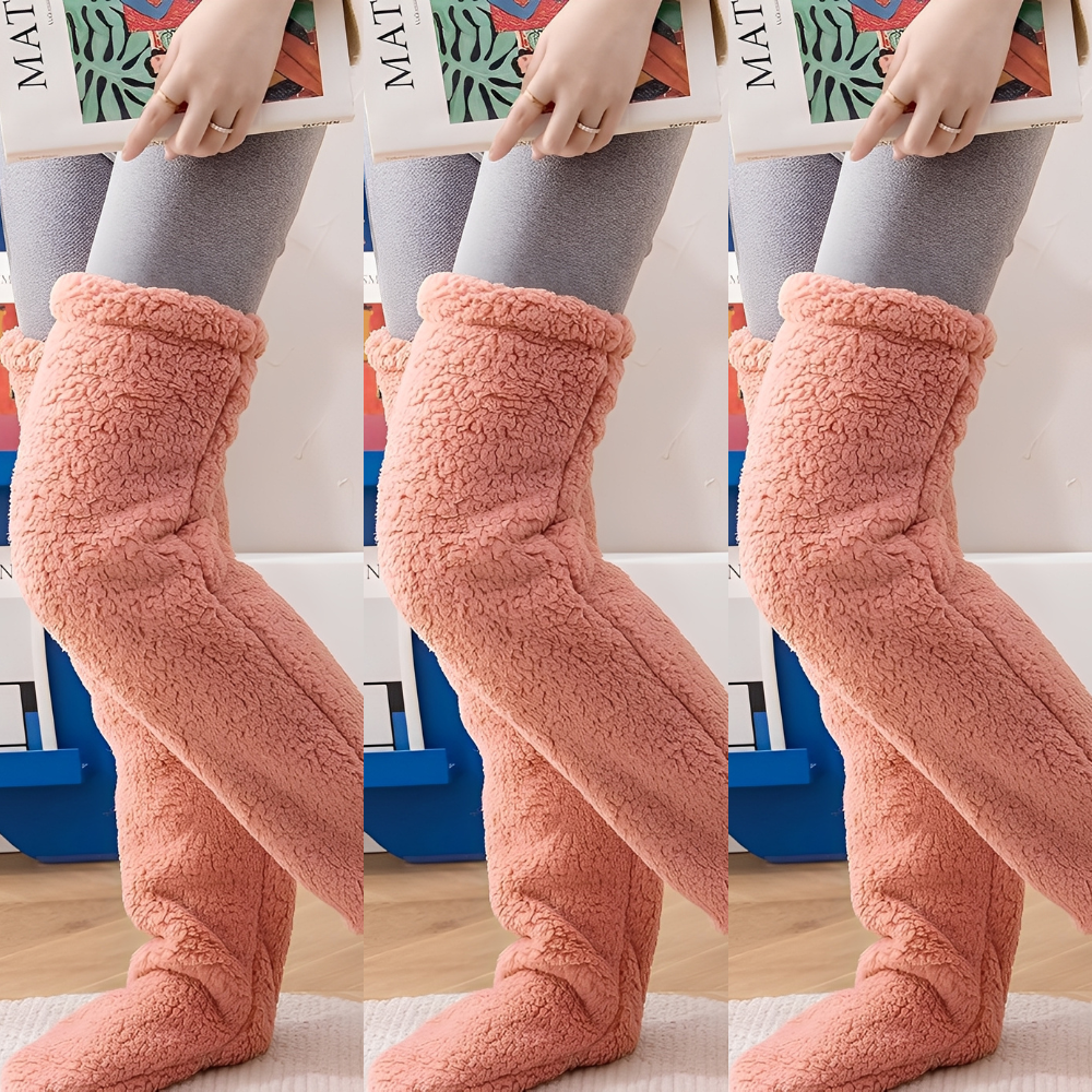 Camellia - Warme, überknielange Wintersocken für Damen