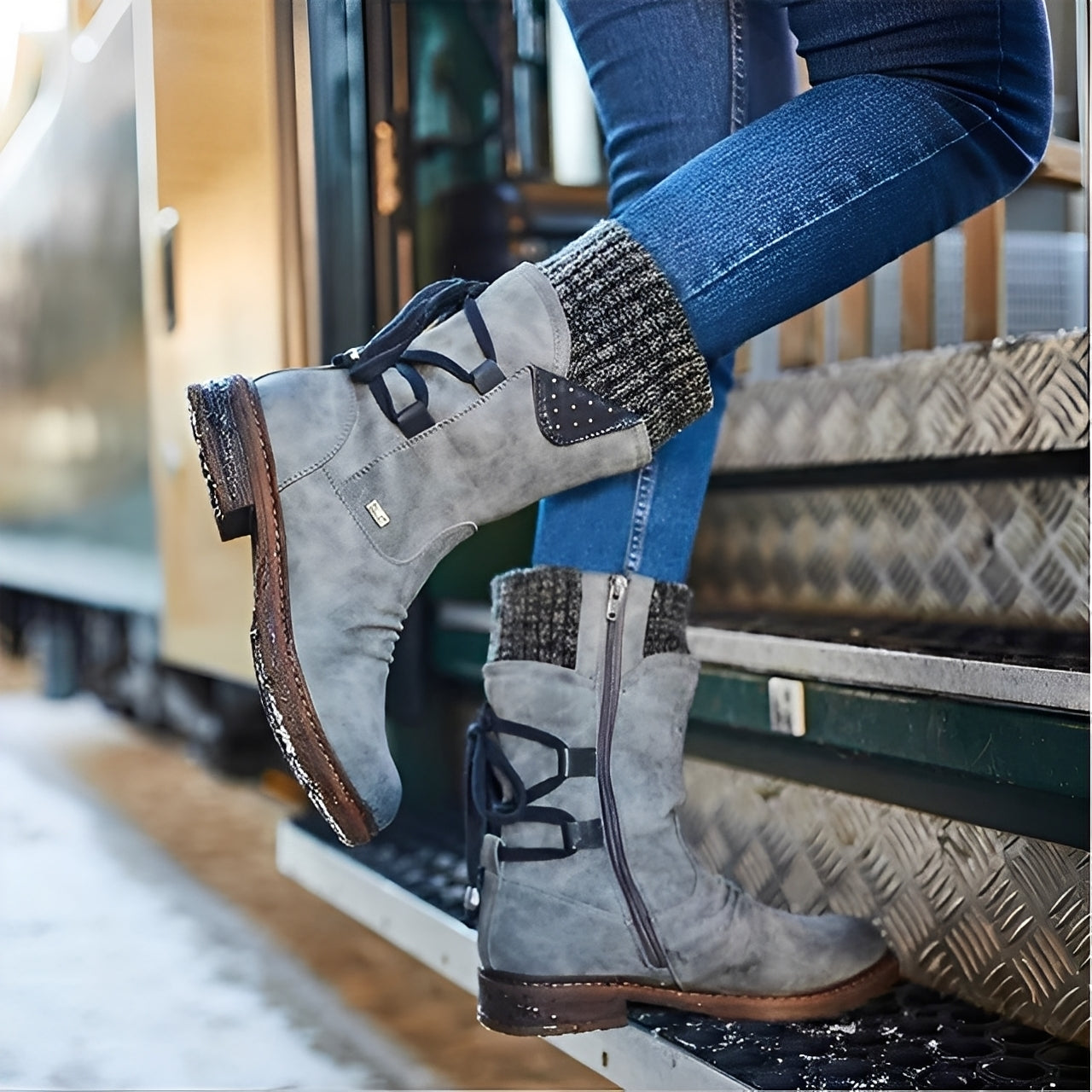 Sharalyn - Bequeme Winterstiefel für Damen in halber Wadenlänge