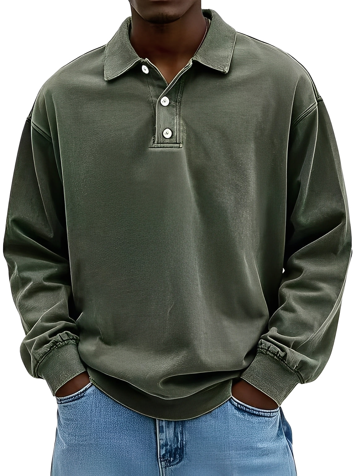 Clayton - Klassisches Langarm-Poloshirt für Herren