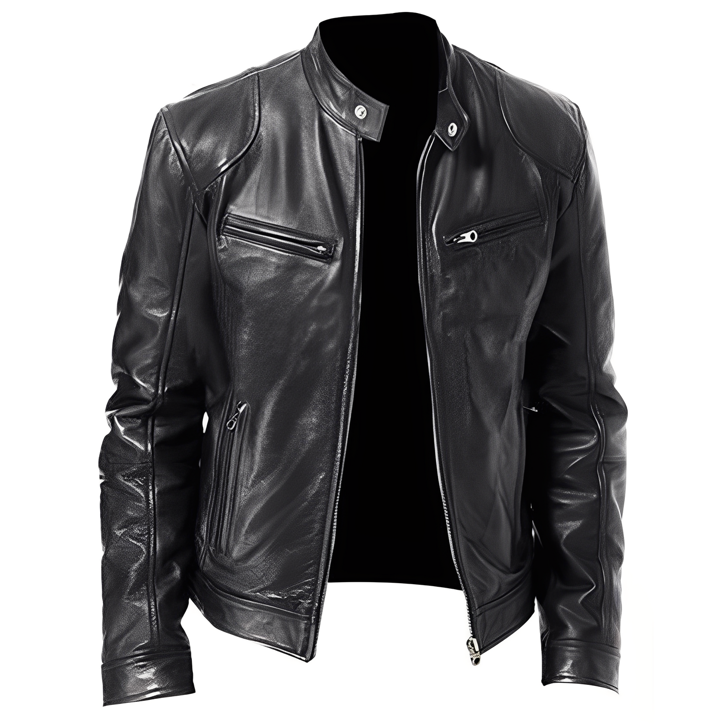 Jaron - Lässige PU-Lederjacke für Herren