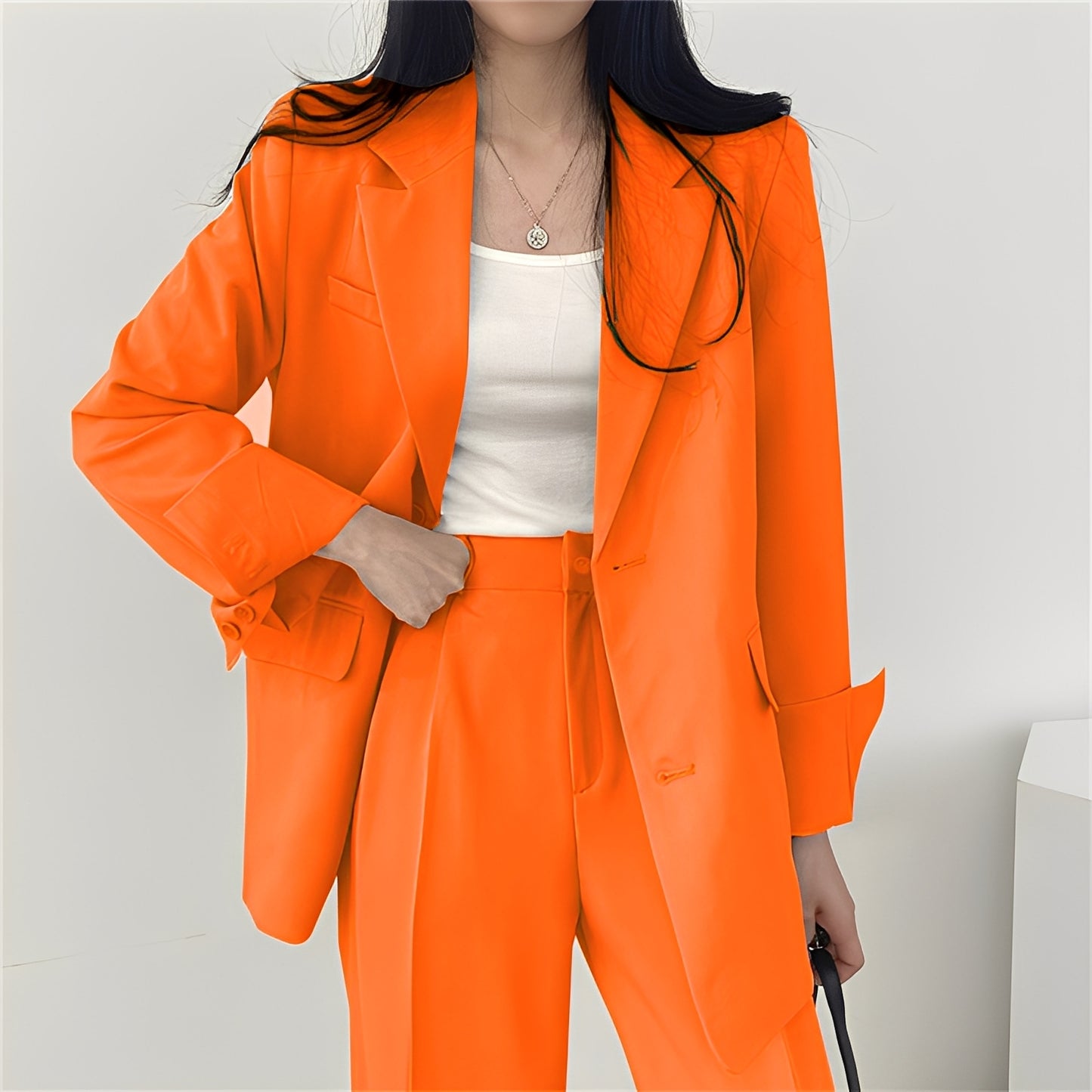 Alethea - Elegantes Set aus lockerem Blazer und Hose für Damen