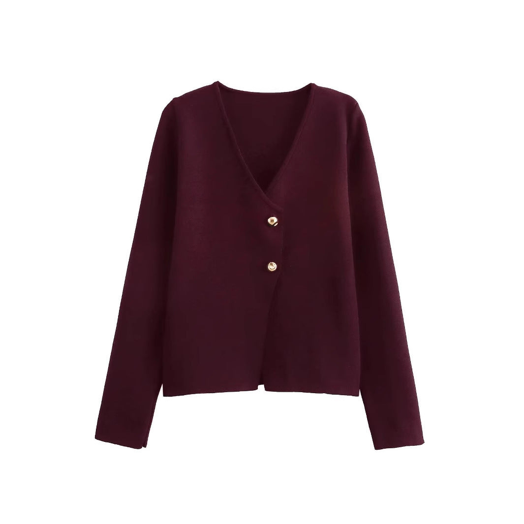 Sherry - Schlichter, figurbetonter Strickcardigan für Damen