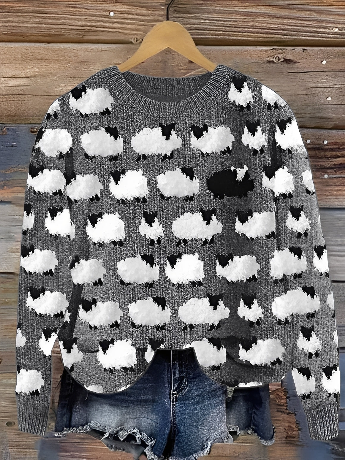 Shannah - Bequemer Strickpullover mit stilvollem Print für Damen