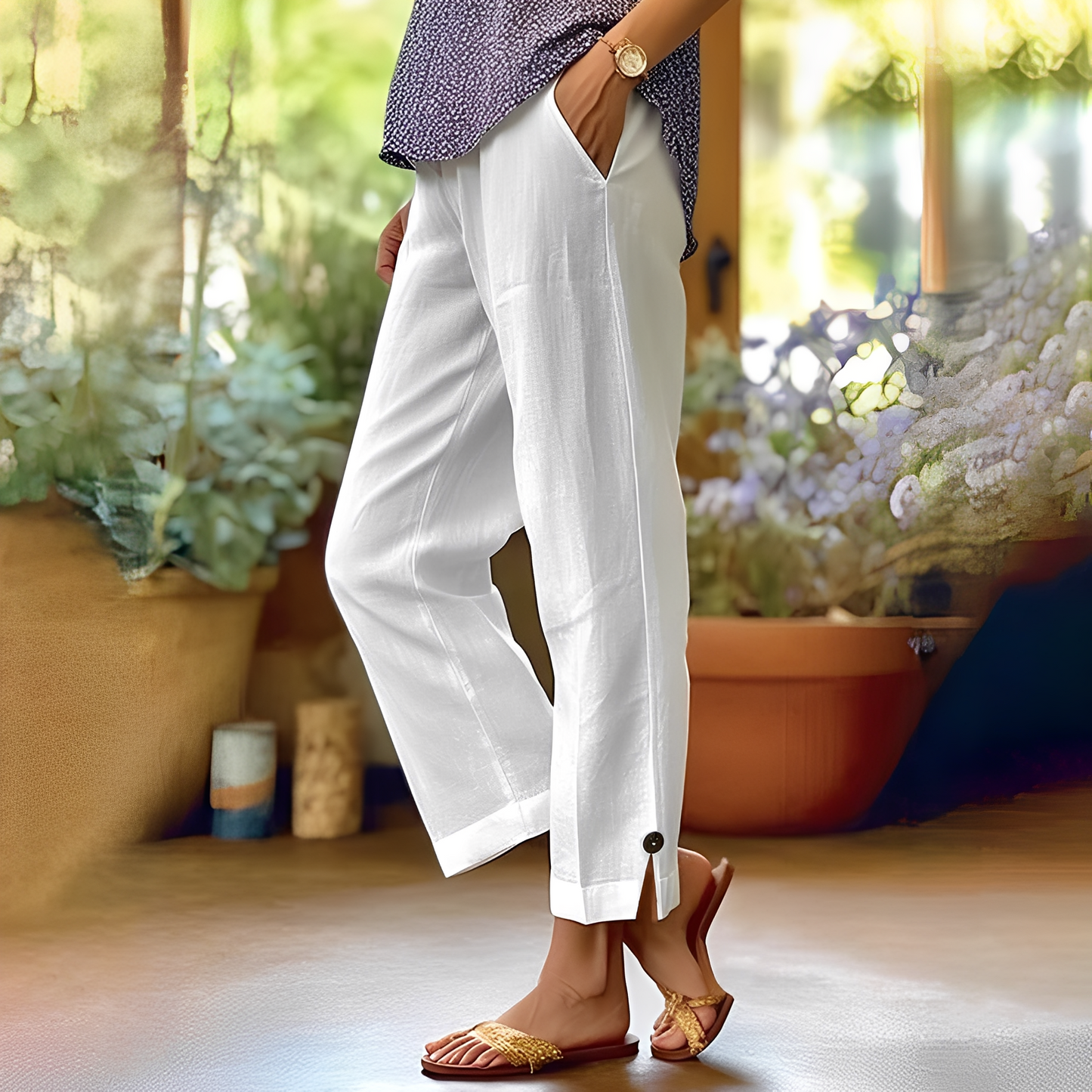 Kassia - Lässige Sommerhose aus Leinen für Damen