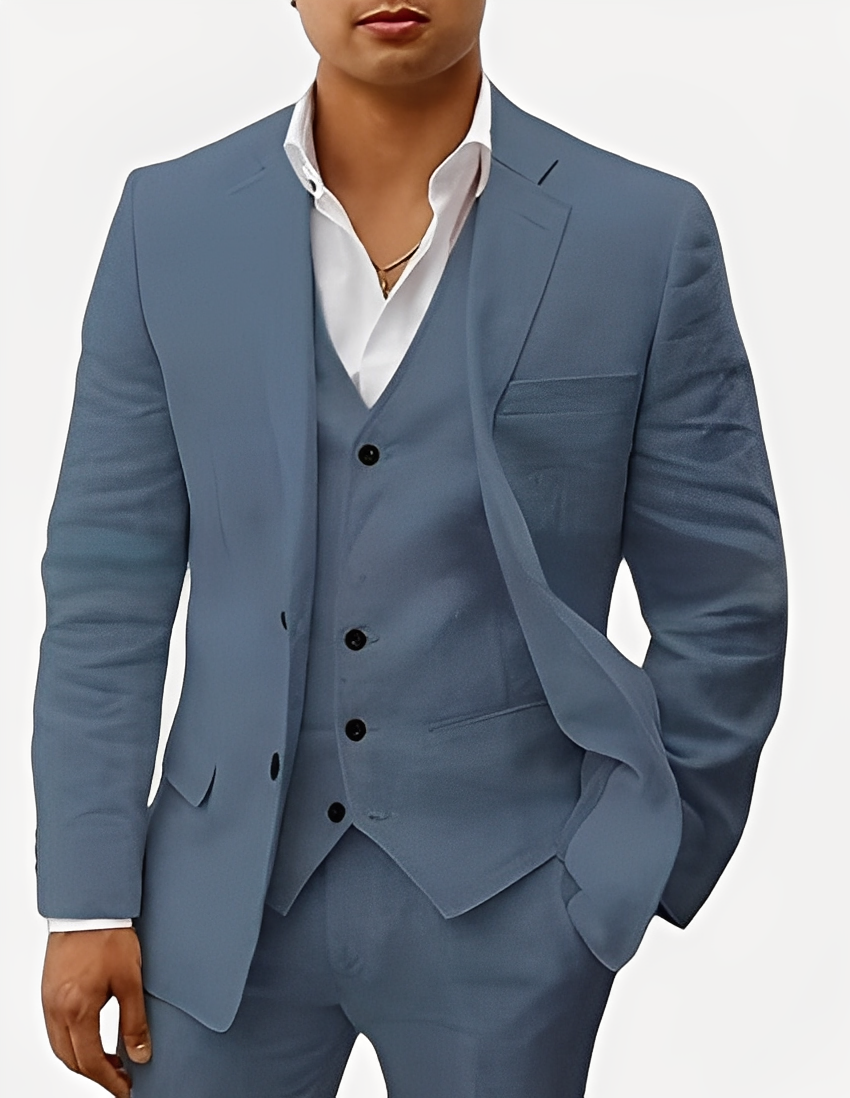 Beckham - Elegantes dreiteiliges Leinen-Set für Herren