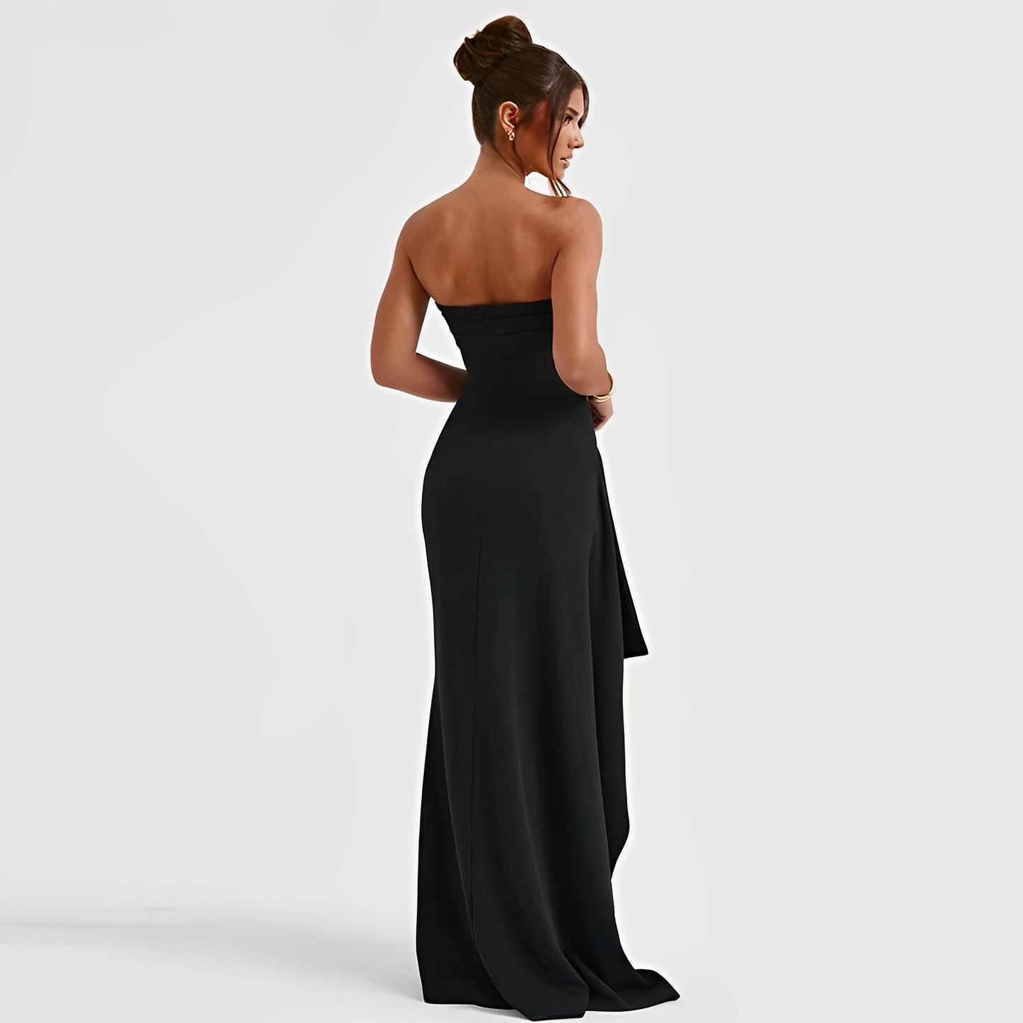 Aubree - Elegantes rückenfreies Kleid mit Schlitz für Damen