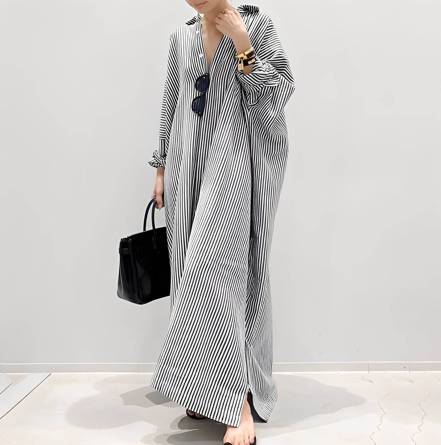 Davida - Lässiges gestreiftes Hemdkleid für Damen