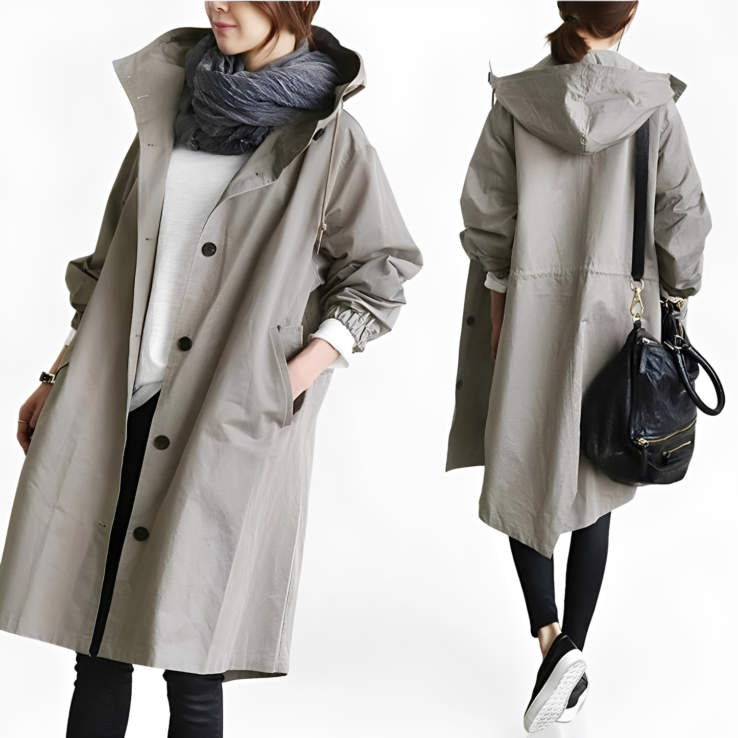 Giselle - Wasserdichte Regenjacke mit Kapuze für Damen