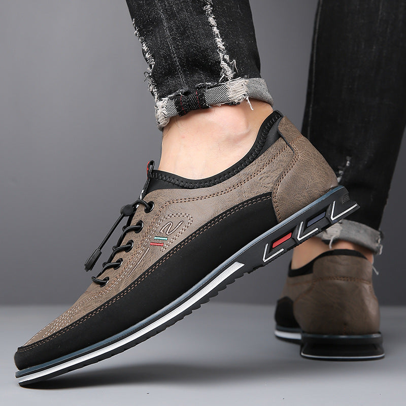 Aaron - Lässige rutschfeste Ledersneaker für Herren