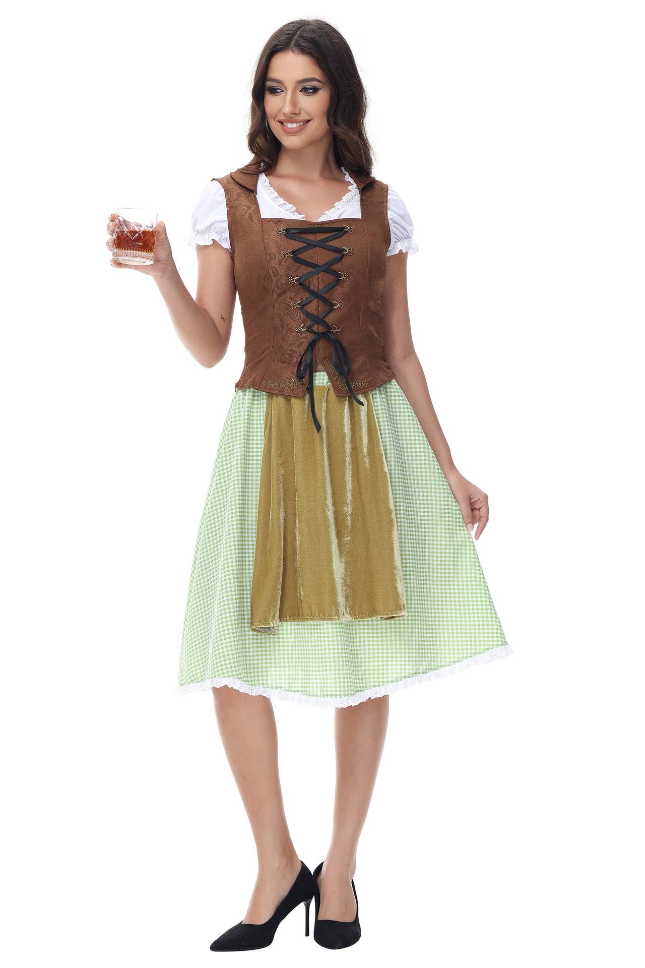Stefani - Festliches Oktoberfest-Kleid mit Schnürung für Damen
