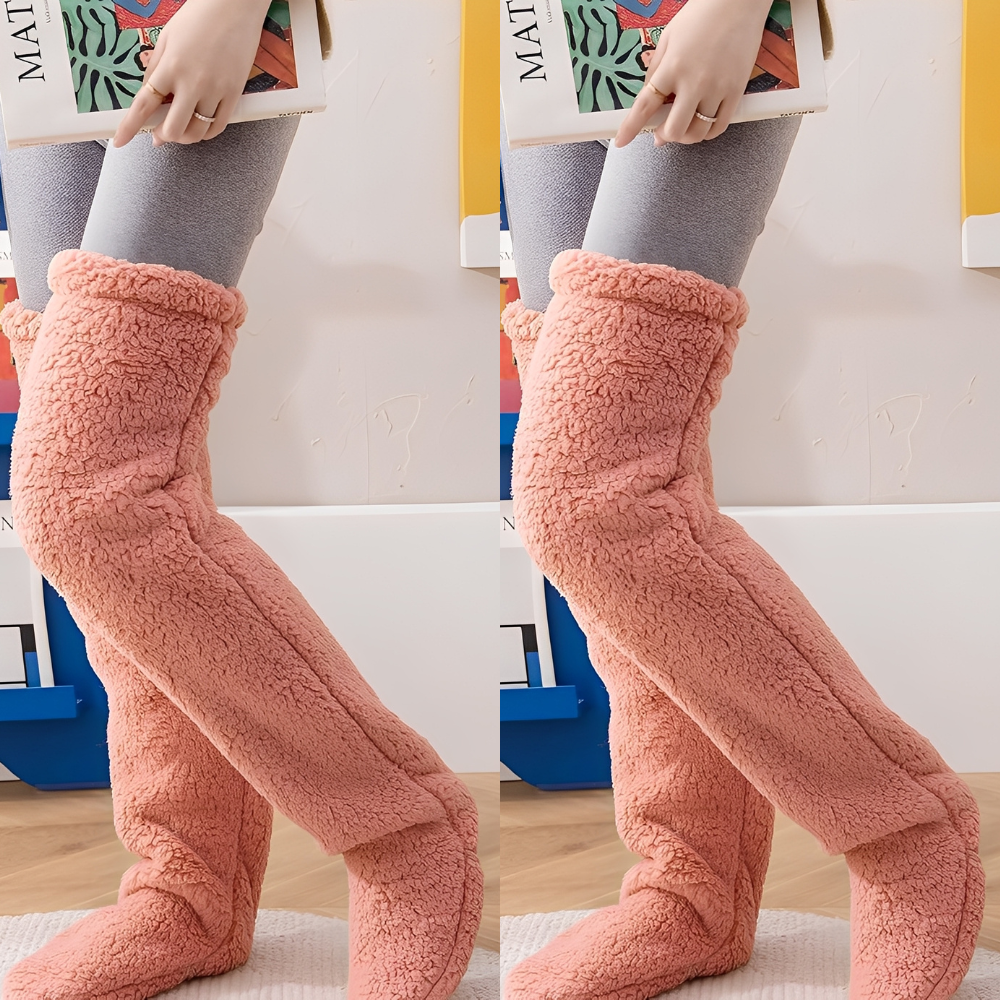 Camellia - Warme, überknielange Wintersocken für Damen