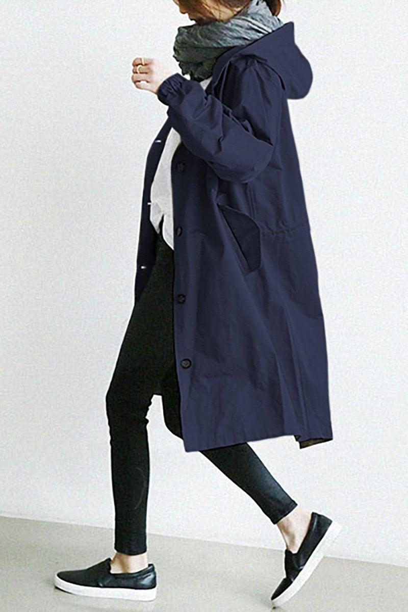 Rowana - Wasserdichter Damen-Trenchcoat mit Kapuze
