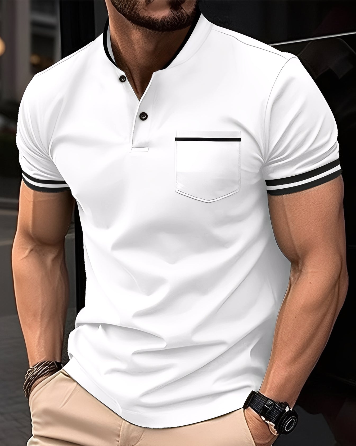 Wilford - Stilvolles Baumwoll-Poloshirt mit Tasche für Herren