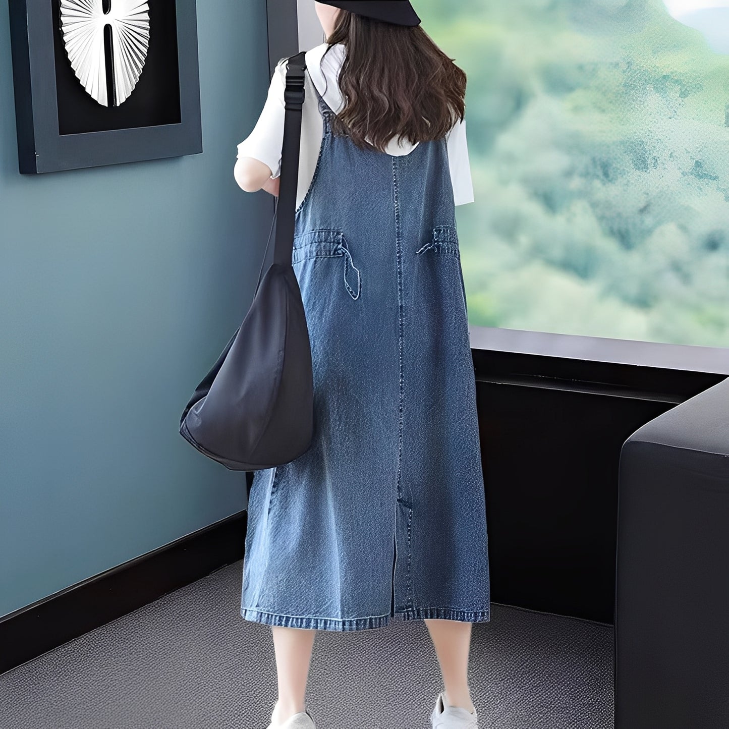 Kelsey - Lässiges Jeanskleid mit Taschen für Damen