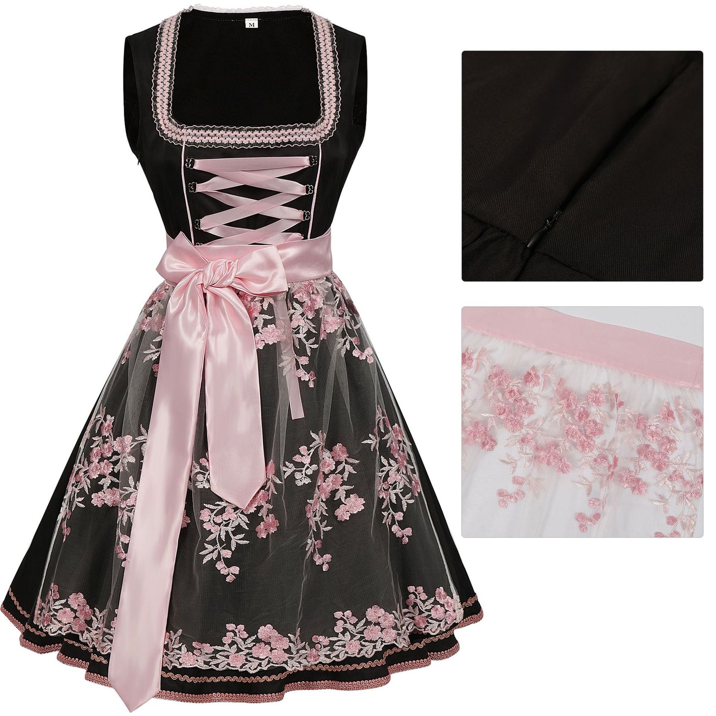 Elenora - Ärmelloses Oktoberfest-Dirndlkleid mit Schlitz für Damen