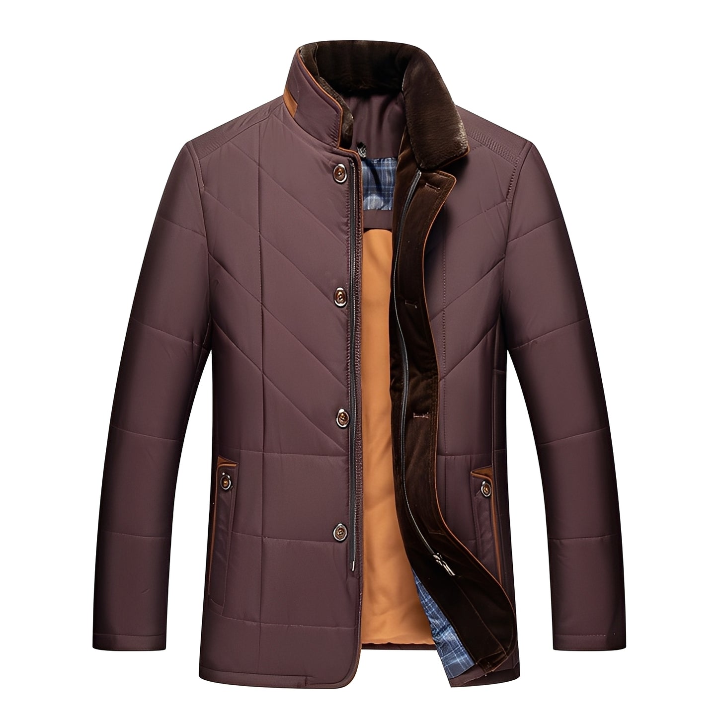 Rodney – Elegante, wattierte Jacke mit Knöpfen für Herren