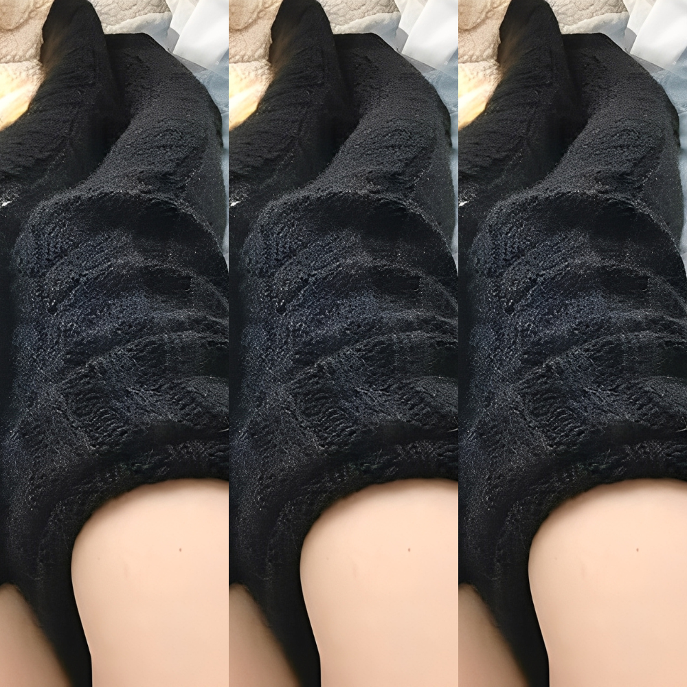 Hailee - Warme Strick-Overknee-Socken für Damen
