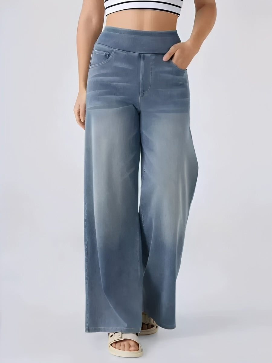 Miley - Elastische Straight-Jeans mit hoher Taille für Damen