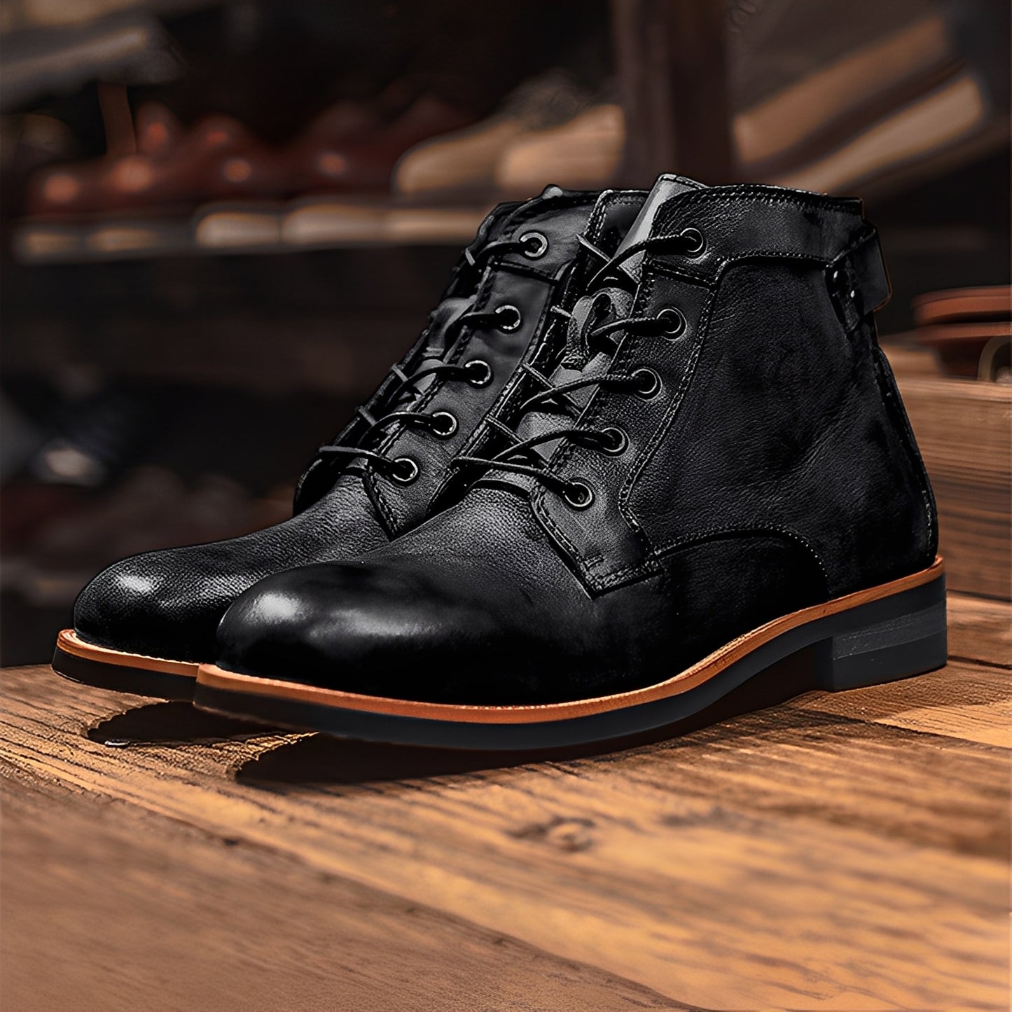 Chester - Retro-Martin-Lederstiefel für Herren