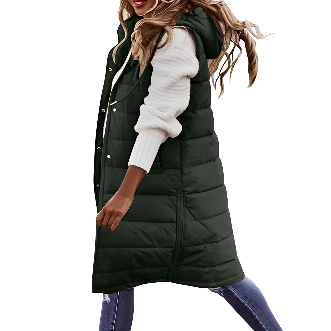 Brenna - Elegante lange Daunenjacke für Damen