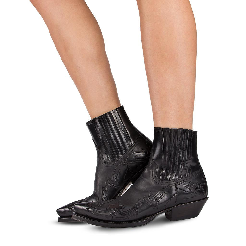 Geraldine - Retro-Cowboystiefel aus Leder für Damen