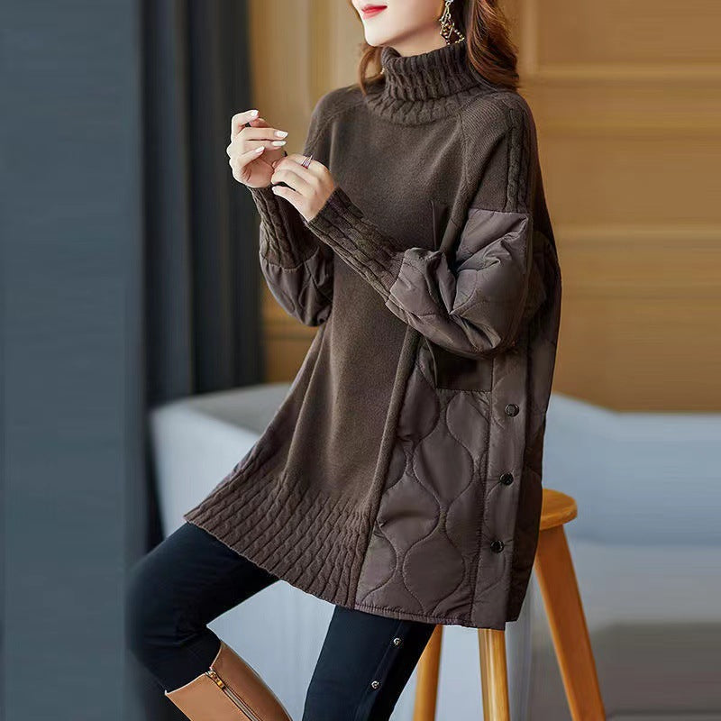 Noelle - Weich gestrickter Pullover mit hohem Kragen für Damen