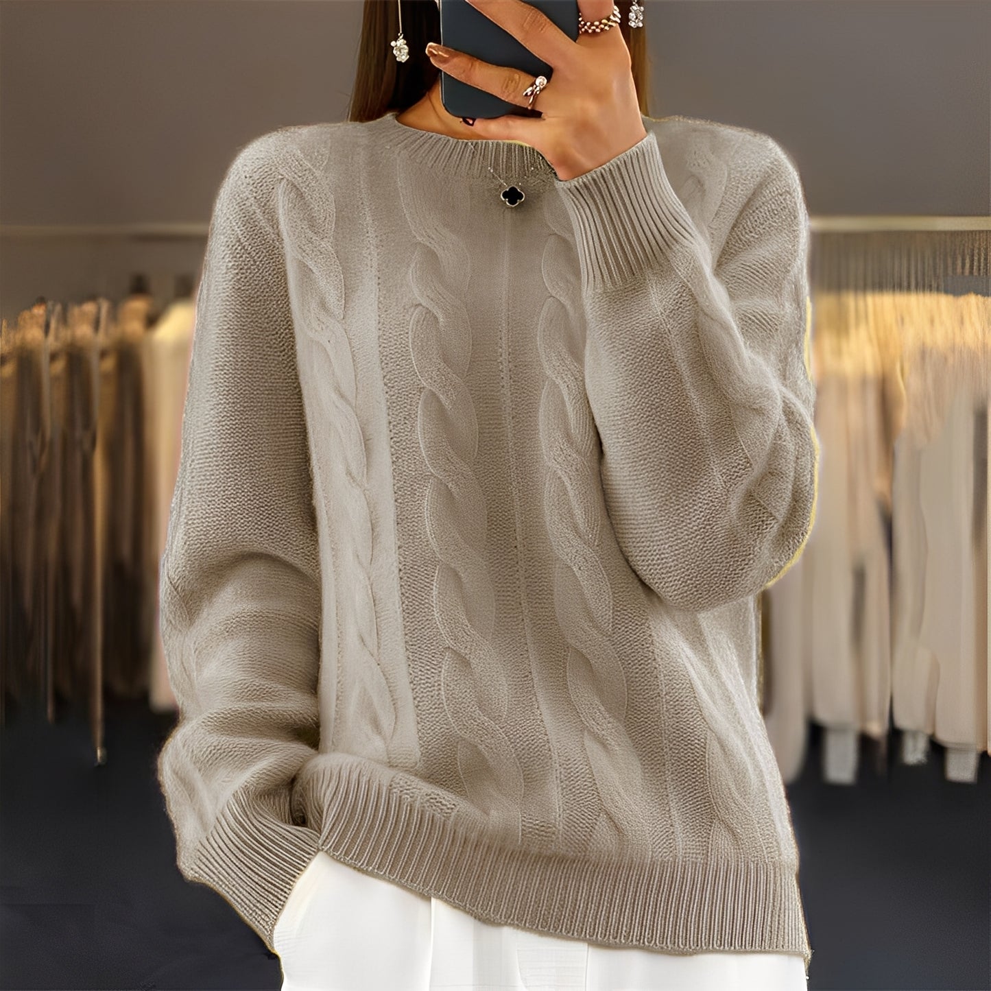 Leanne - Klassischer, stilvoller Strickpullover für Damen