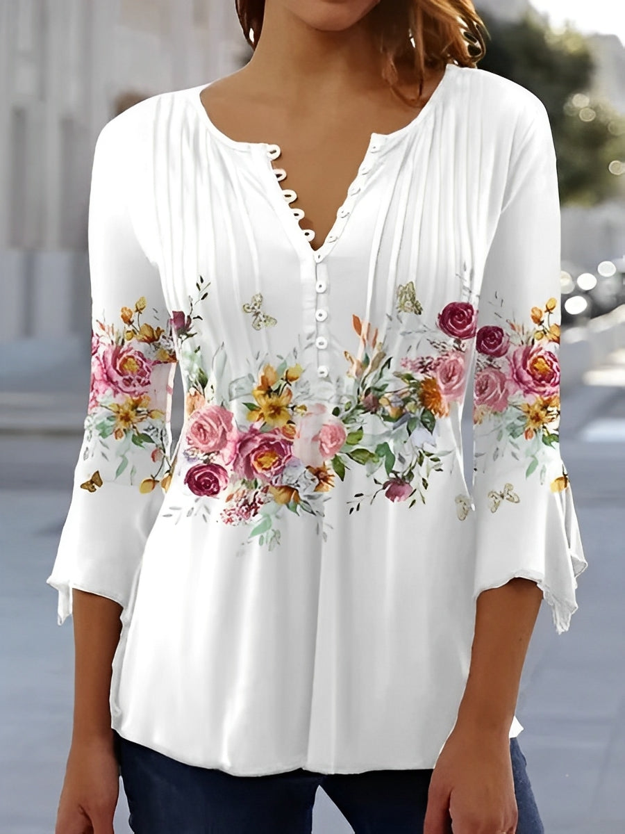 Eloise - Elegantes Oberteil mit Blumenprint für Damen