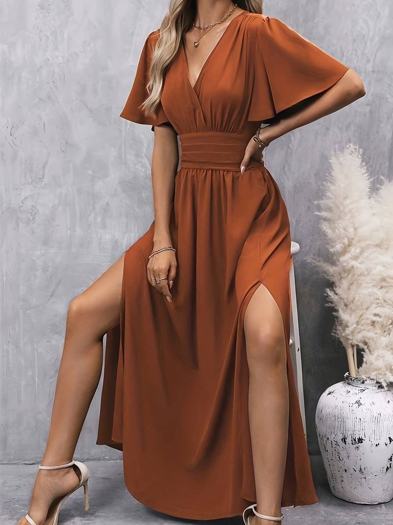 Juliette – Damenkleid mit Kragen und geraffter Taille