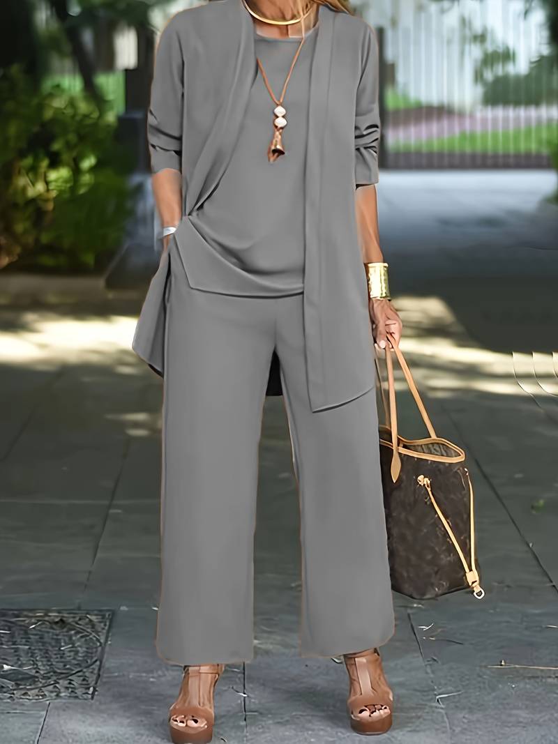 Daisy - Schickes dreiteiliges Damen-Hosenanzug-Set