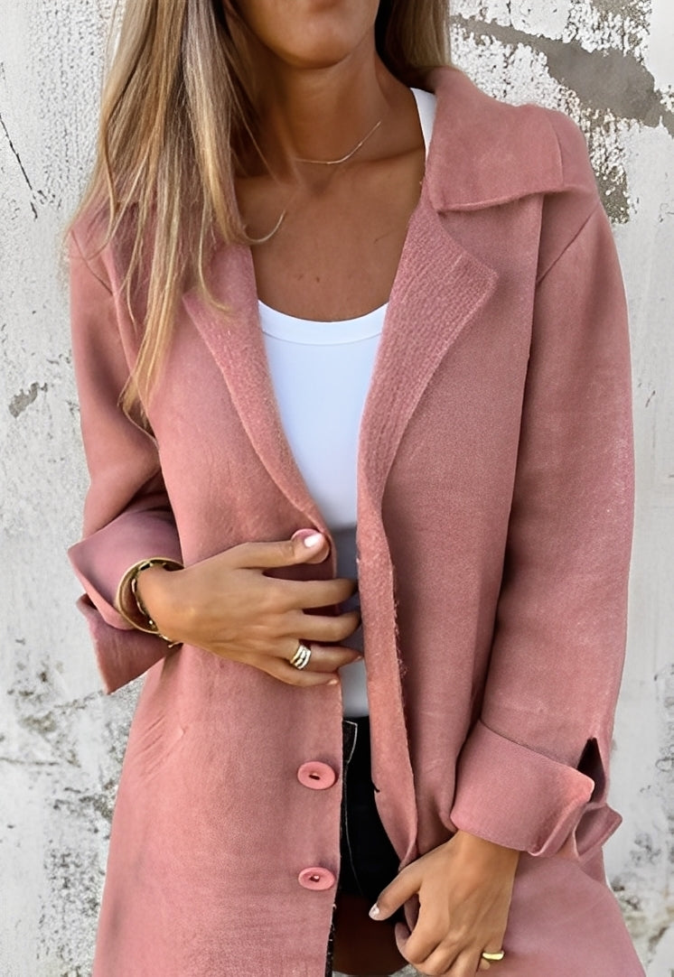 Izabelle - Lässiger langer Strickmantel für Damen